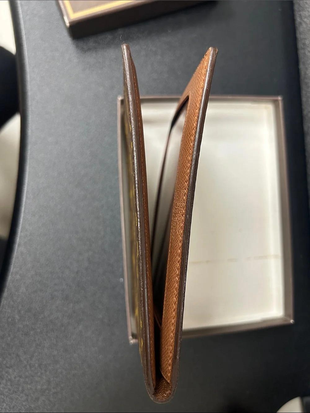 Louis Vuitton Brown Leather Card & Key Holder